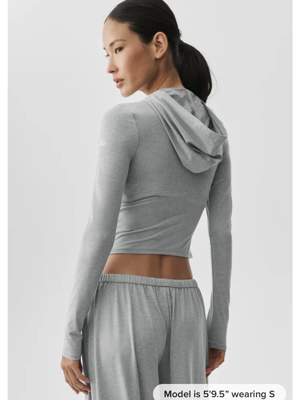 ALO - Alosoft Finesse Full Zip Fitted Hoodie - Picture 2 of 6